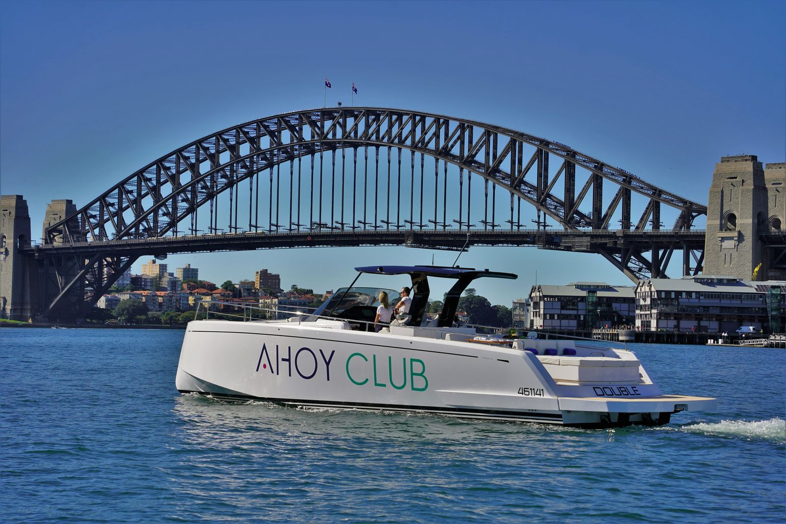 The Ahoy Club team on the docks