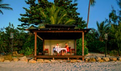 Sunset beachside dining