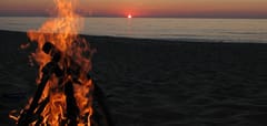 Beachfront bonfires