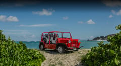 A Mini Moke round the island