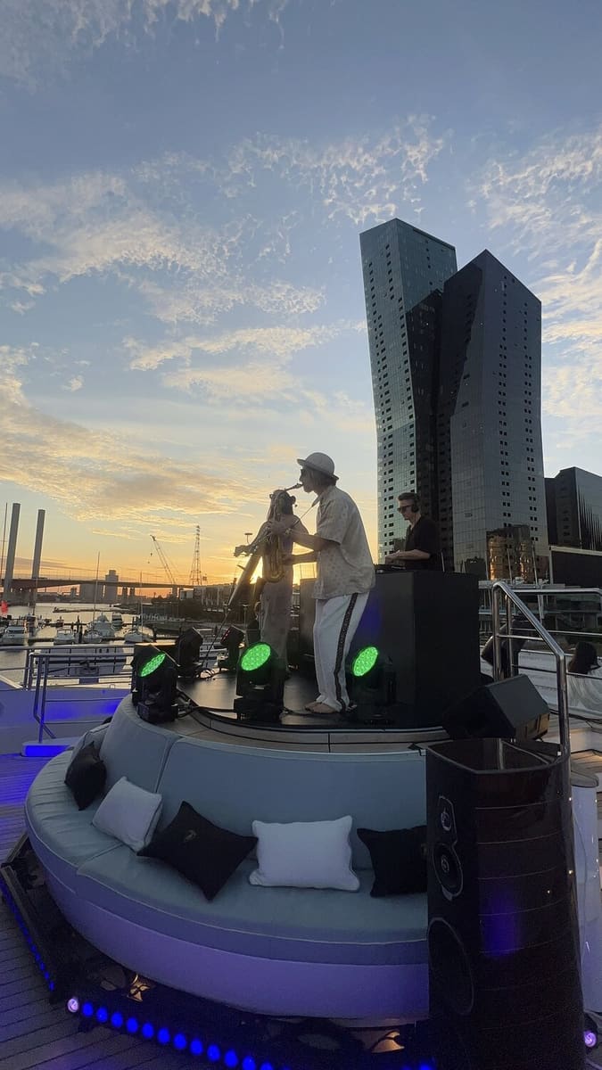 Friends on Yacht