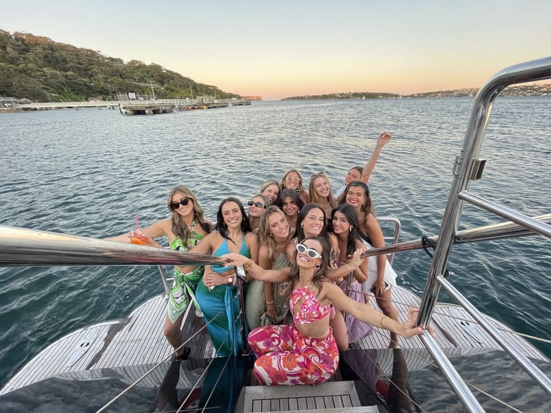 Friends celebrating on a luxury yacht