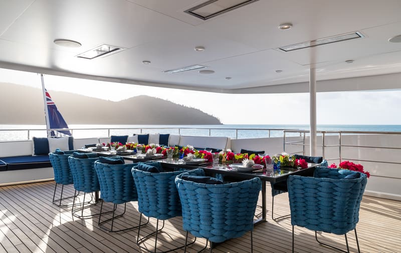 MISCHIEF Deck and Dining