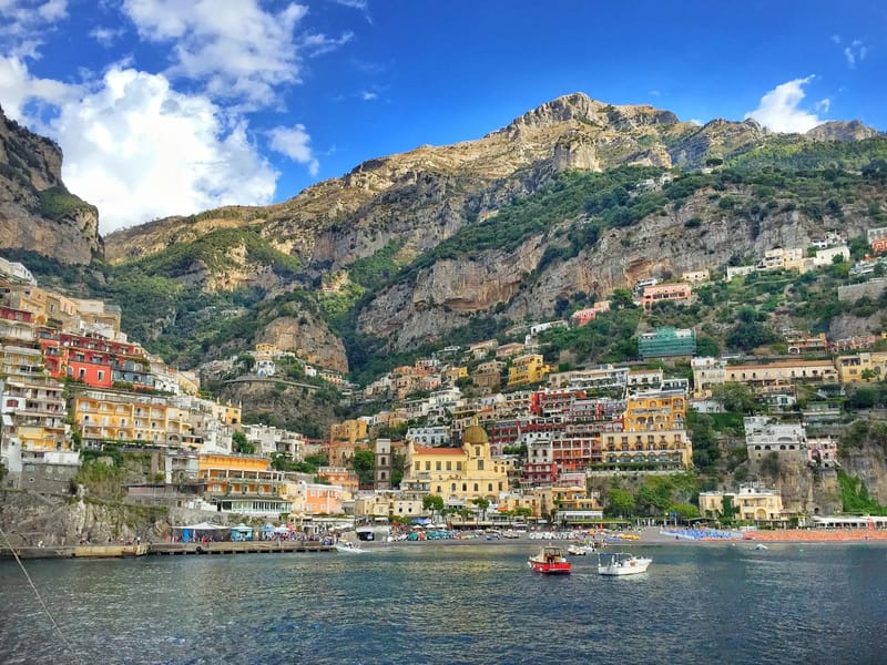 Positano from the sea