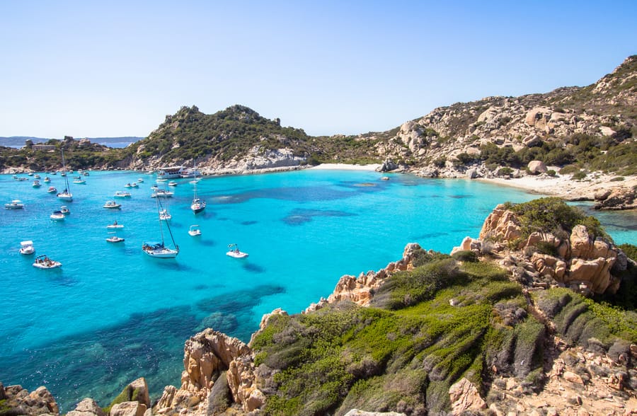 Granite islands and clear water in the Maddalena archipelago