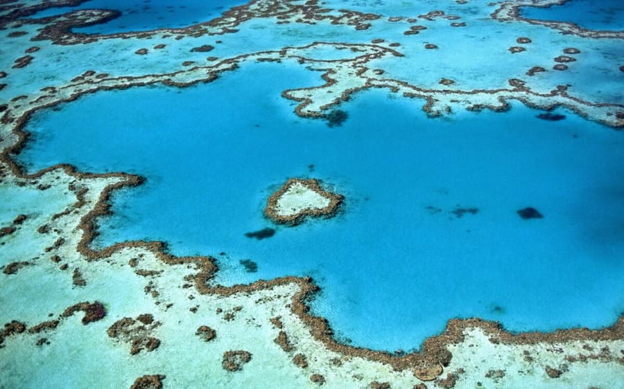 Whitehaven Beach and Hill Inlet from the air