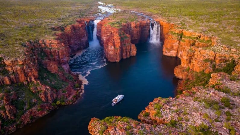 Red cliffs and tidal water in the Kimberley